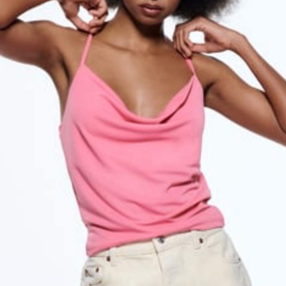 NWT ZARA Pink Flowy Tank